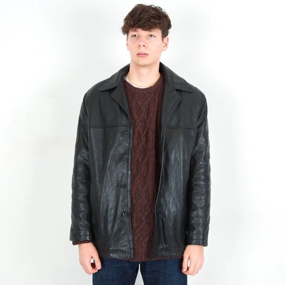 Wilsons Leather M. Julian Leather Jacket Size LTZip Front Men’s .